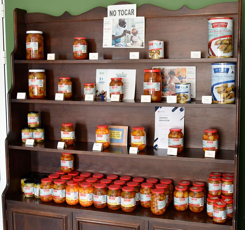 Exposición productos, tienda física
